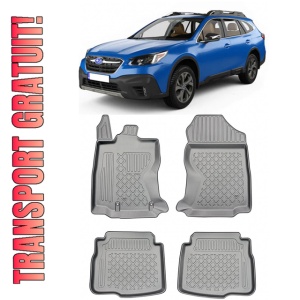 Subaru Outback (Bt) VI Din 05.2021 - Prezent, Coupe , Set Covorase Auto Tip Tavita Premium 3D, din cauciuc