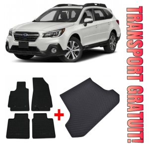 Subaru Outback Set Covorase + tavita portbagaj auto Subaru Outback V fabricatie 2015 - 2019, caroserie combi
