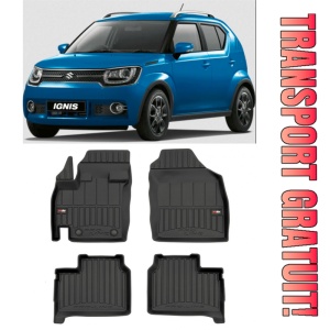 Suzuki Ignis III, Hatchback, Din 01.2017 - Prezent , Set Covorase Auto Tip Tavita Premium 3D, din cauciuc