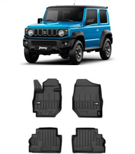 Suzuki Jimny II Din 10.2018 - Prezent, Suv Set Covorase Auto Tip Tavita Premium 3D, din cauciuc accesorii pentru autoturismul tau - masina v161786