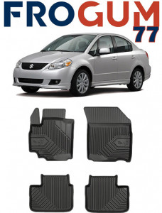 Suzuki Sx4 Din 2006 - 08.2013, Hatchback , Set Covorase Auto Tip Tavita Premium 3D, din cauciuc accesorii pentru autoturismul tau - masina v166749