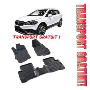 Suzuki Sx4 II S-Cross 2013-2021 Set 4 covorase auto din cauciuc tip tavita premium line 3D - Transport Gratuit!