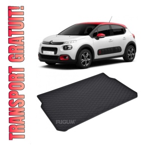 Tavita Portbagaj CITROEN C3 2017-prezent, protectie portbagaj, din cauciuc 100%, pentru autoturismul CITROEN C3