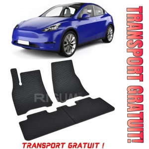 Tesla Model Y fabricat din 2021 - Prezent, Sedan, set covorase auto dedicate, din cauciuc 100% Premium - Transport Gratuit