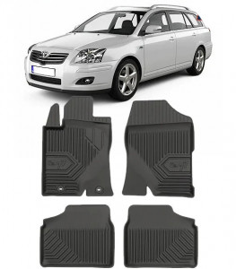 Toyota Avensis II Din 03.2003 - 12.2008, Combi , Set Covorase Auto Tip Tavita Premium 3D, din cauciuc accesorii pentru autoturismul tau - masina v167905