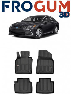 Toyota Camry Hybrid Din 2018 - Prezent, Sedan , Set Covorase Auto Tip Tavita Premium 3D, din cauciuc accesorii pentru autoturismul tau - masina v164037