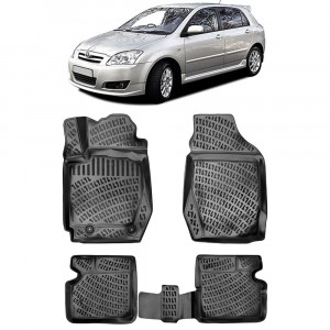 Toyota Corolla Ix E120. E130 2000 Set 4 covorase auto din cauciuc tip tavita premium line 3D accesorii pentru autoturismul tau - masina v241712