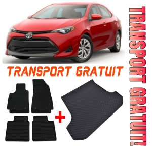 Toyota Corolla Set Covorase + tavita portbagaj auto Toyota Corolla XI, caroserie Sedan, fabricatie 08.2013 - 06.2018, E160/E170/E180