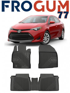 Toyota Corolla Xi Din 08.2013 - 06.2018, Sedan, E160/E170/E180 , Set Covorase Auto Tip Tavita Premium 3D, din cauciuc accesorii pentru autoturismul tau - masina v165956