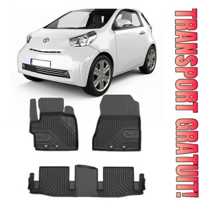 Toyota Iq Din 2008 - 2016, Hatchback , Set Covorase Auto Tip Tavita Premium 3D, din cauciuc