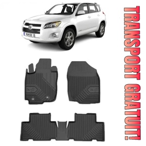 Toyota Rav4 III Din 02.2006 - 02.2013, Suv , Set Covorase Auto Tip Tavita Premium 3D, din cauciuc