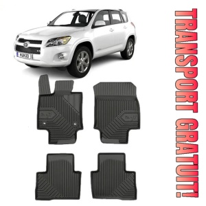 Toyota Rav4 V Hybrid Din 01.2019 - Prezent, Suv , Set Covorase Auto Tip Tavita Premium 3D, din cauciuc