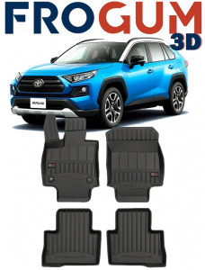 Toyota Rav4 V Hybrid, Suv, Din 01.2019 - Prezent , Set Covorase Auto Tip Tavita Premium 3D, din cauciuc accesorii pentru autoturismul tau - masina v171057