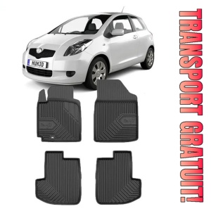 Toyota Yaris I Din 1999 - 2005, Hatchback , Set Covorase Auto Tip Tavita Premium 3D, din cauciuc