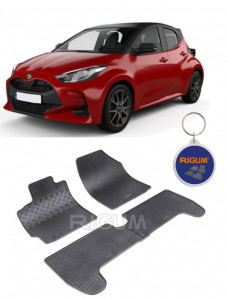 Toyota Yaris II, Hatchback, fabricat din 10.2005 - 2011, set covorase auto dedicate, din cauciuc 100% Premium accesorii pentru autoturismul tau - masina v158111