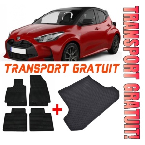 Toyota Yaris Set Covorase + tavita portbagaj auto Toyota Yaris II fabricatie 10.2005 - 2011, caroserie hatchback, portbagaj superior