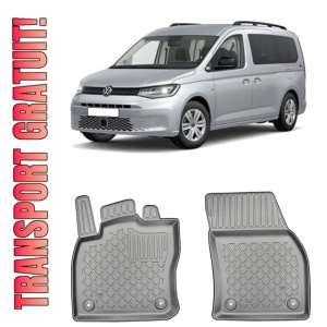 Volkswagen Caddy Maxi Din 11.2020 - Prezent, Van, 7 Usi , Set Covorase Auto Tip Tavita Premium 3D, din cauciuc