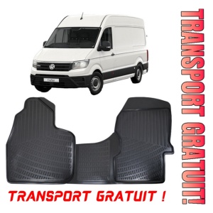 Volkswagen Crafter I 2006-2017 Set 2 covorase auto din cauciuc tip tavita premium line 3D - Transport Gratuit!