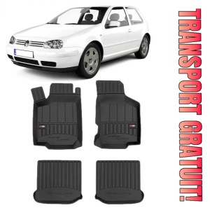 Volkswagen Golf 4, Hatchback, Din 1998 - 2003 , Set Covorase Auto Tip Tavita Premium 3D, din cauciuc