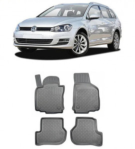 Volkswagen Golf 6, Combi, Din 06.2007 - 08.2013 , Set Covorase Auto Tip Tavita Premium 3D, din cauciuc accesorii pentru autoturismul tau - masina v172577