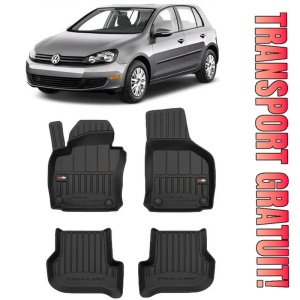 Volkswagen Golf 6, Hatchback, Din 06.2007 - 09.2012 , Set Covorase Auto Tip Tavita Premium 3D, din cauciuc