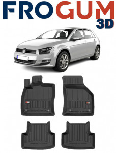 Volkswagen Golf 7, Hatchback, Din 10.2012 - 12.2019 , Set Covorase Auto Tip Tavita Premium 3D, din cauciuc accesorii pentru autoturismul tau - masina v175512