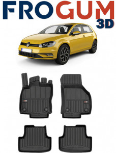 Volkswagen Golf 8 Din 12.2019 - Prezent, Hatchback , Set Covorase Auto Tip Tavita Premium 3D, din cauciuc accesorii pentru autoturismul tau - masina v162823