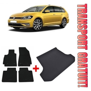 Volkswagen Golf VIII din 2019 - Prezent Hatchback *2 , Set Covorase + tavita portbagaj auto