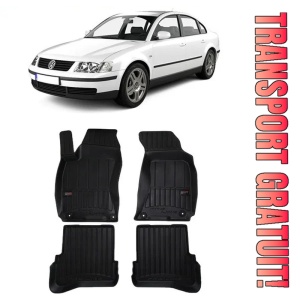 Volkswagen Passat B5, Sedan, Din 10.1996 - 2005 , Set Covorase Auto Tip Tavita Premium 3D, din cauciuc