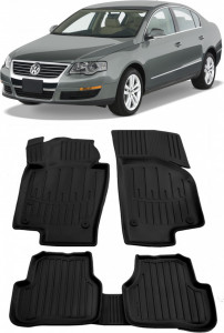 Volkswagen Passat B6 (2005-2010) Set covorase auto cauciuc G.Modern Line 3D accesorii pentru autoturismul tau - masina v239434