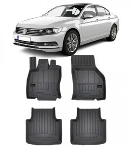 Volkswagen Passat B8, Sedan, Din 12.2014 - Prezent , Set Covorase Auto Tip Tavita Premium 3D, din cauciuc accesorii pentru autoturismul tau - masina v172194
