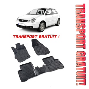 Volkswagen Polo 6Q / 9N / 9N3 IV 2002-2009 Set 4 covorase auto din cauciuc tip tavita premium line 3D - Transport Gratuit!