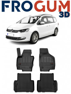 Volkswagen Sharan II, Van, Din 09.2010 - Prezent , Set Covorase Auto Tip Tavita Premium 3D, din cauciuc accesorii pentru autoturismul tau - masina v172144