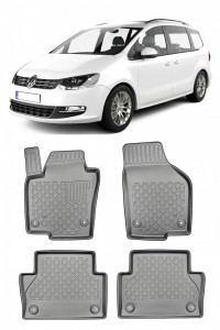 Volkswagen Sharan II, Van, Din 09.2010 - Prezent , Set Covorase Auto Tip Tavita Premium 3D, din cauciuc accesorii pentru autoturismul tau - masina v174968