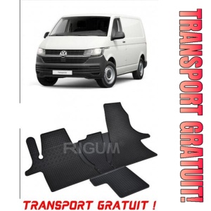 Volkswagen T6 Transporter fabricat din 2019 - Prezent, Van, 2-3 Locuri, set covorase auto dedicate, din cauciuc 100% Premium - Transport Gratuit