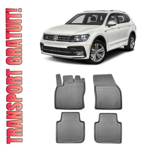 Volkswagen Tiguan II Allspace, Suv, Din 11.2017 - Prezent , Set Covorase Auto Tip Tavita Premium 3D, din cauciuc