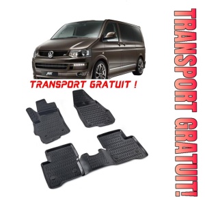 Volkswagen Transporter T5-T6-T7 2003 - 2019 Set 2 covorase auto din cauciuc tip tavita premium line 3D - Transport Gratuit!