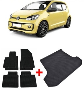 Volkswagen Up! din 09.2011 - Prezent Hatchback Portbagaj Inferior *1, Set Covorase + tavita portbagaj auto - Img 2