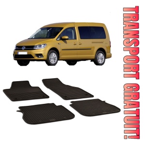 Volkswagern Caddy (2015-2019), sistem fixare rotund Set 4 covorase auto cauciuc Urban Line