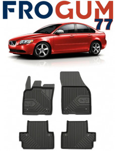 Volvo S40 II Din 2004 - 06.2012, Sedan , Set Covorase Auto Tip Tavita Premium 3D, din cauciuc accesorii pentru autoturismul tau - masina v166413