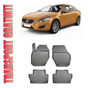 Volvo S60 II, Sedan, Din 06.2010 - 09.2018 , Set Covorase Auto Tip Tavita Premium 3D, din cauciuc