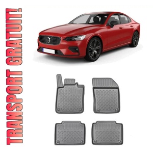Volvo S90 Hybrid, Sedan, Din 2020 - Prezent , Set Covorase Auto Tip Tavita Premium 3D, din cauciuc