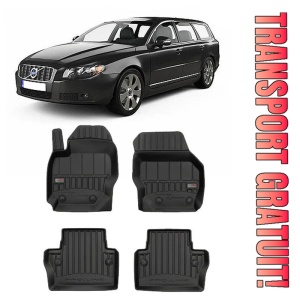 Volvo V70 III, Combi, Din 09.2007 - 2016 , Set Covorase Auto Tip Tavita Premium 3D, din cauciuc