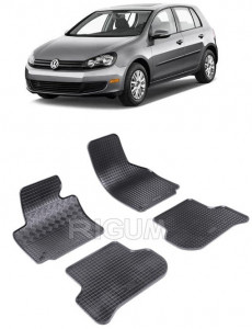 Vw Golf VI Plus fabricat din 2009 - Prezent, set covorase auto dedicate, din cauciuc 100% Premium accesorii pentru autoturismul tau - masina v157371