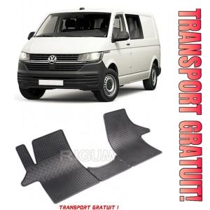 Vw T5 / T6 Caravelle, 2 / 3 Locuri, fabricat din 2006 - Prezent (Fata), set covorase auto dedicate, din cauciuc 100% Premium - Transport Gratuit