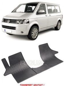 Vw T5 / T6 MultIVan, 2 / 3 Locuri, fabricat din 2006 - Prezent (Fata), set covorase auto dedicate, din cauciuc 100% Premium - Transport Gratuit accesorii pentru autoturismul tau - masina v37068