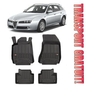 Alfa Romeo 159, Combi, Din 09.2005 - 2011 , Set Covorase Auto Tip Tavita Premium 3D, din cauciuc