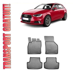 Audi A3 8V, Hatchback, Din 08.2012 - 03.2020 , Set Covorase Auto Tip Tavita Premium 3D, din cauciuc