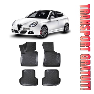 Audi A3 (Typ 8P) II 2003-2013 Set 4 covorase auto din cauciuc tip tavita premium line 3D
