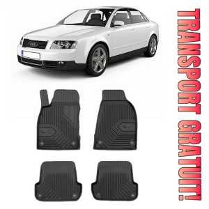 Audi A4 B6 Din 11.2001 - 10.2004, Sedan , Set Covorase Auto Tip Tavita Premium 3D, din cauciuc